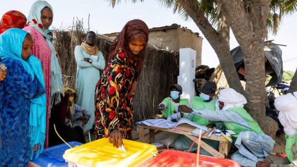Following three years of army rule, Chad casts a ballot in the general election.