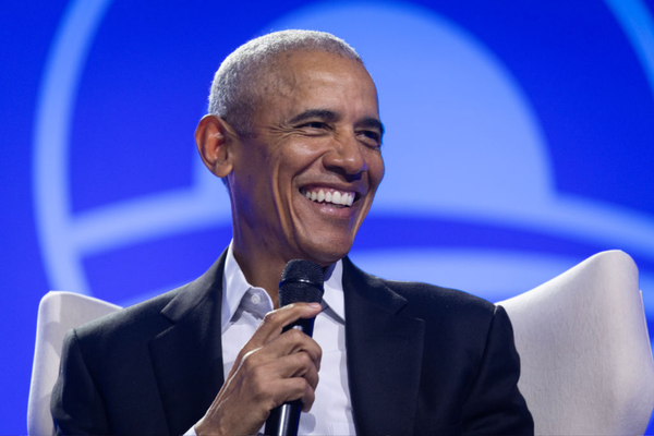 Barack Obama Links Up With Anthony Edwards On The Court at All-Star Weekend