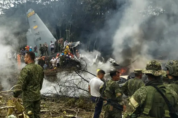 Military Plane Carrying 80 Soldiers Crashes In Colombia Near Peru Border